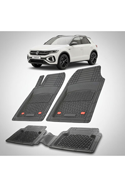 TEAMCAR Πατάκια αυτοκινήτου τύπου δίσκου συμβατά με Volkswagen T-Roc I (2021-...