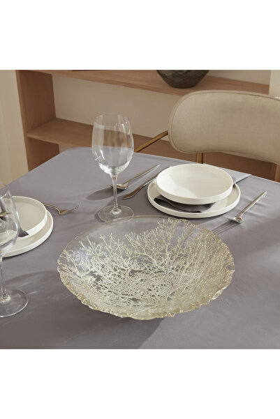 Karaca Home طبق ديكور الخريف فضي