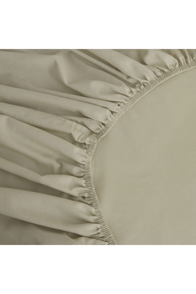 Karaca Home Basic 100% Cotton Single Fitted Sheet Sage Green