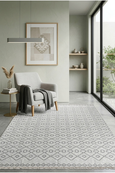 Valery Home Arya Vl Çift Taraflı,katlanabilir,yıkanabilir,yüksek Kalite Pamuk Salon,oturma Odası,balkon Kilim