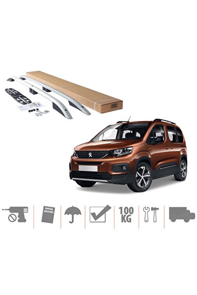 Niken Toyota Proace City Üst Port Bagaj Tavan Çıtası Alüminyum Gri