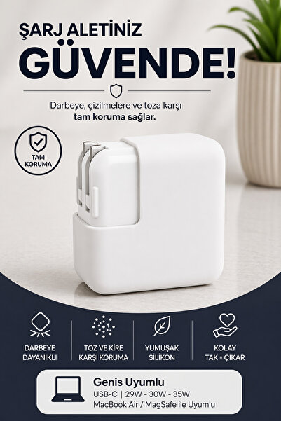 Mcstorey Şarj Aleti Silikon Kılıfı Usb-c 29W - 30W - 35W Macbook Air Magsafe ...