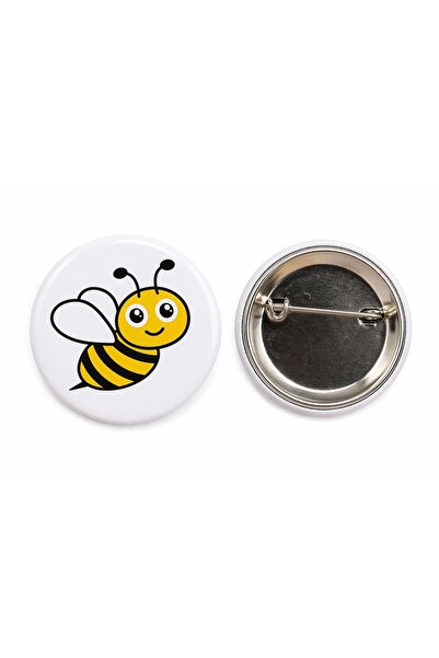 maycollection Sevimli Arı Metal Buton Rozet Broş-Çanta Aksesuar-Yaka İğnesi (...