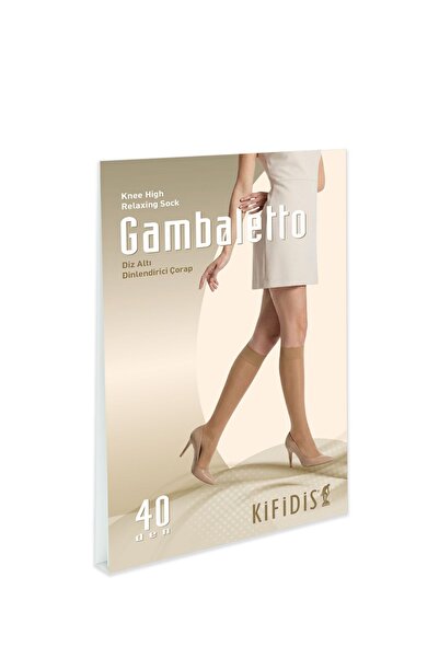Kifidis 40 Denye Dinlendirici Diz Altı Çorabı - 8-10 mmHg Hafif Destek Çorabı (S/M Beden)