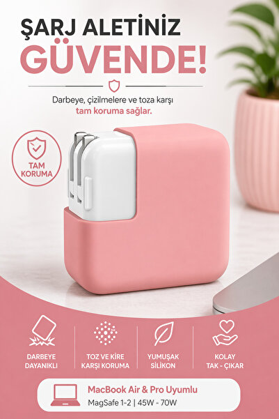 Mcstorey Şarj Aleti MagSafe 1-2 Silikon Kılıfı 45W - 70W Macbook Air Pro Şarj...