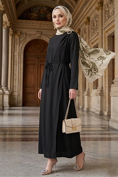 Bestenur Sueda Με αγκράφα Φόρεμα Τεσεττούρ 1699 - Μαύρο