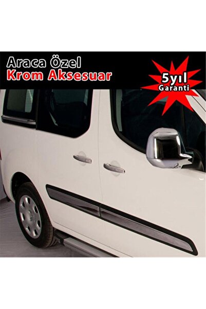 Niken Peugeot Partner Tepee Yan Kapı Çıtası Kromu Nikelajı 2008 Sonrası