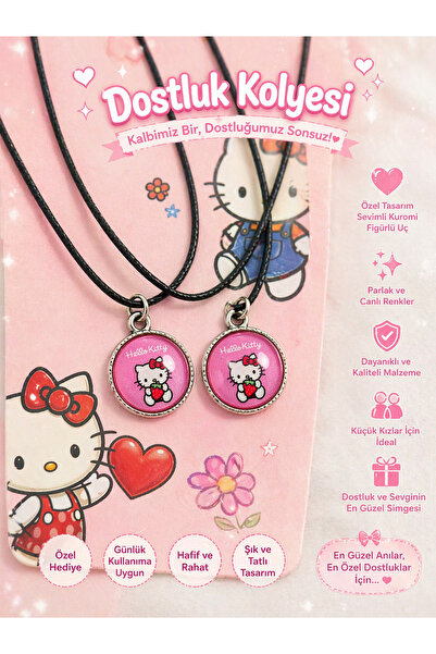 Elfida Shop Hello Kitty 2 li Arkadaşlık Kolyesi