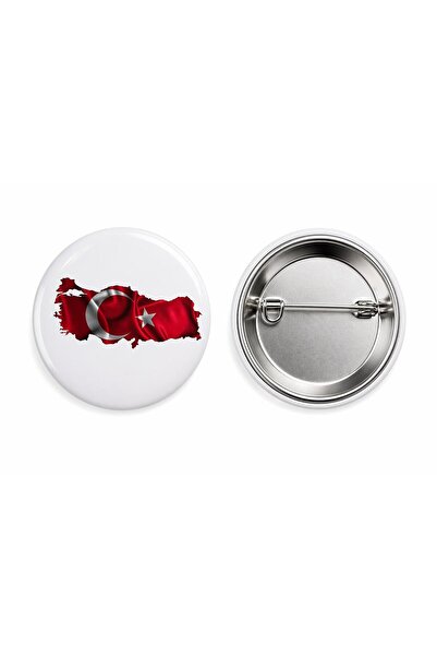 maycollection Türk Bayrağı Rozeti Çanta Rozeti-Yaka İğnesi (44mm) 1 Adet