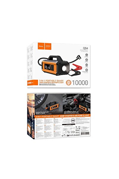 Hoco 3in1 Portable Smart Jump Starter & Air Pump & Light QS4