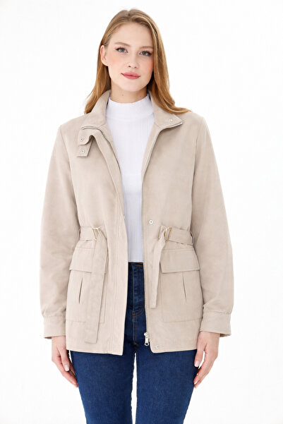 PIQUE ΓΥΝΑΙΚΕΙΟ ΠΑΛΤΟ Με ψηλό γιακά, άνετη εφαρμογή, μεσαίου μήκους καμπαρντίνα