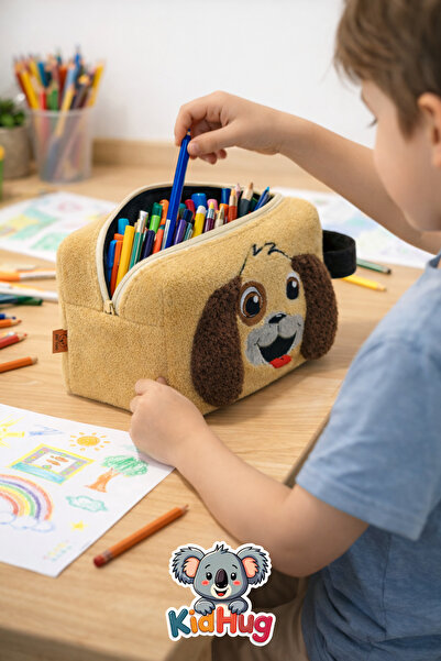 KidHug [ΕΚΤΥΠΩΣΗ ΟΝΟΜΑΤΕΠΩΝΥΜΟΥ] Κεντητή θήκη για στυλό, μαλακό σχέδιο, ΜΕΓΑΛ...