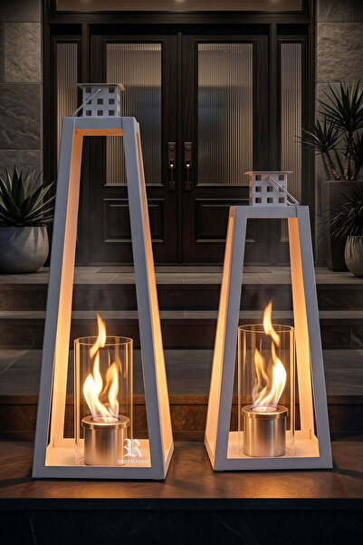 impeRiums Freya Bioethanol Fener 2'li Set ( Beyaz )