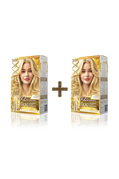 MAXX DELUXE 2'li Golden Beauty Set Saç Boyası 10.0 Sedf Sarısı