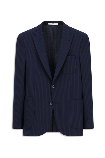 Kiğılı Κλασικό μπουφάν με ριγέ λαιμόκοψη