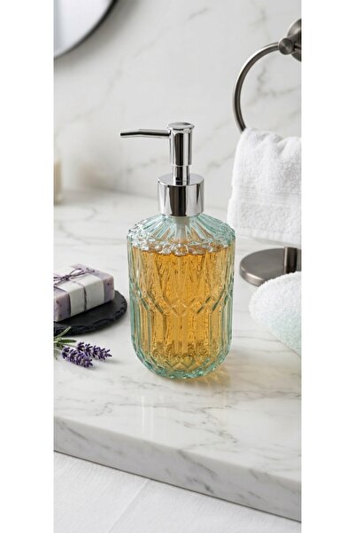 TARIK HOME Μπουκάλι 400 ml για σαμπουάν, υγρό σαπούνι, λοσιόν με γυάλινο σχέδιο