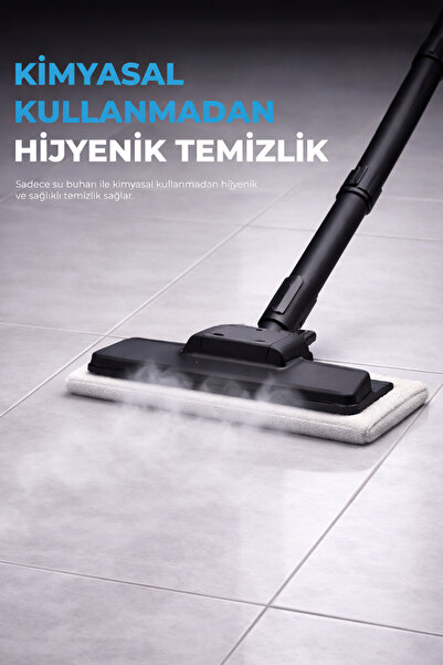 PiranTech CB- 02A  Buharlı Temizlik Makinası - Buharlı Temizleyici - Floor Max Set