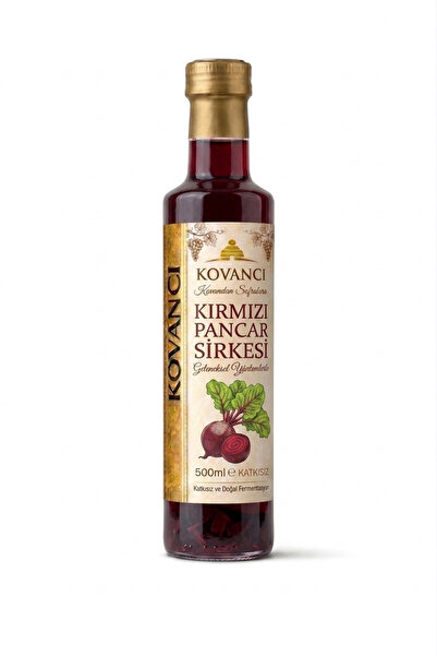 KOVANCI GIDA Kırmızı Pancar Sirkesi 500 ml-Katkısız & Doğal Fermente