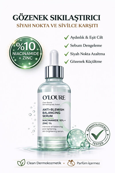 o'loure beauty Niacinamide %10 Serum , Leke Karşıtı, Gözenek Sıkılaştırıcı Se...