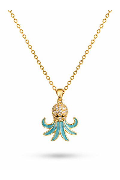 ZEYOLER FineJewelry Golden Octopus Figürlü Çelik Kolye