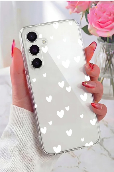 3GEN CASE Samsung Galaxy A55 Uyumlu Desenli Şeffaf Silikon Kılıf