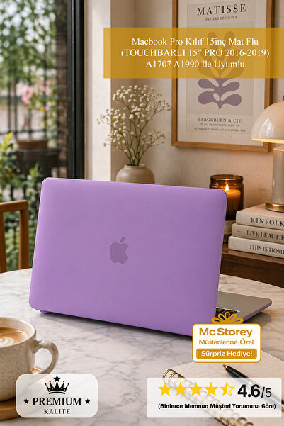 Mcstorey Macbook Pro Kılıf 15inç Mat Flu (TOUCHBARLI 15" PRO 2016-2019) A1707...