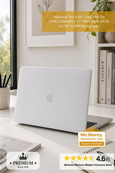 Mcstorey Macbook Pro Kılıf 15inç Mat Flu (TOUCHBARLI 15" PRO 2016-2019) A1707...