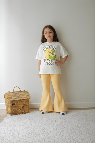 Belya Kids Wear Κοριτσίστικο Σετ Ολόσωμο Τοπ και Κολάν Υπερμεγέθης Coco Design46