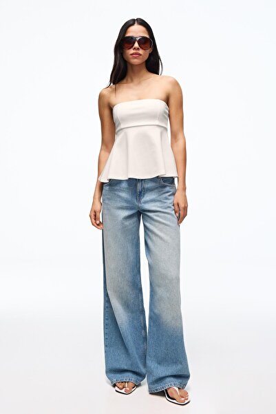Bershka Peplum bandeau top