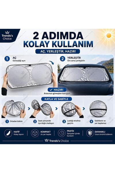 trends's choice Araba Ön Cam Güneşlik Araba Cam Güneşliği Otomobil Güneşlikleri Araç Gölgelik Oto İçi