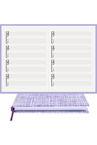 BİDEFTER Guitar Notepad (LEFT AND TAB KEYED) 100% Handmade, Hand Stitched (TH...