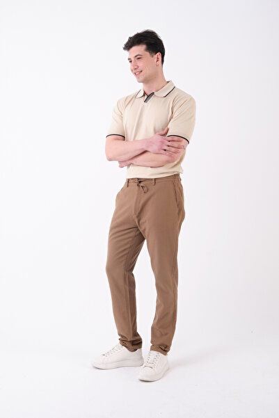 twentyfive25 Men's Earth Color Cotton Linen Trousers