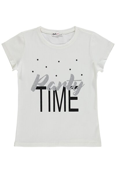 Civil Girls Μπλουζάκι Party Time με στάμπα για 6-9 ετών - Λευκό 8-9 ετών