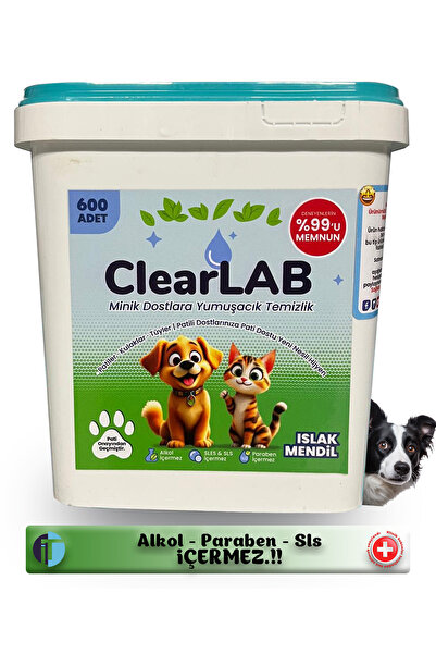 Coolgear - Evcil Hayvan Islak Temizlik Havlusu / Mendili - Parfümsüz / Alkols...