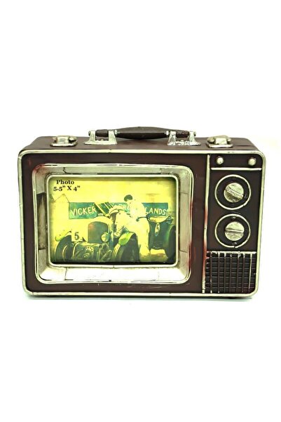 Skygo Dekoratif Metal Televizyon Bavul Vintage Biblo Hediyelik