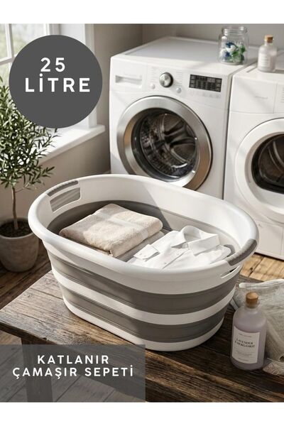 Tercih Home Akordiyon Katlanabilir Silikon Çamaşır Sepeti Magic Vip 25 Litre ...