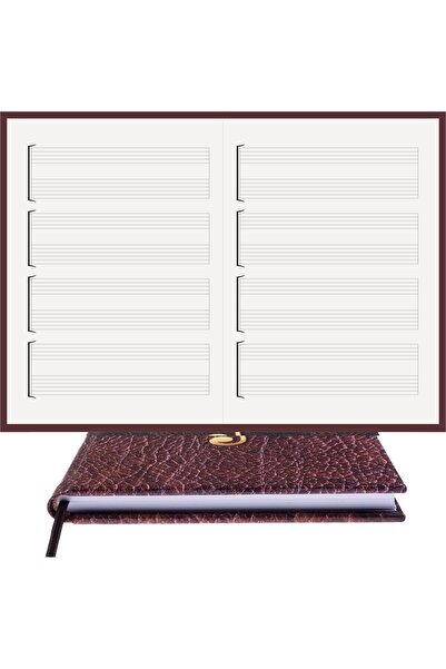 BİDEFTER مفكرة جيتار (بدون مفتاح مع مسامير) 100% صناعة يدوية، خياطة يدوية (خي...
