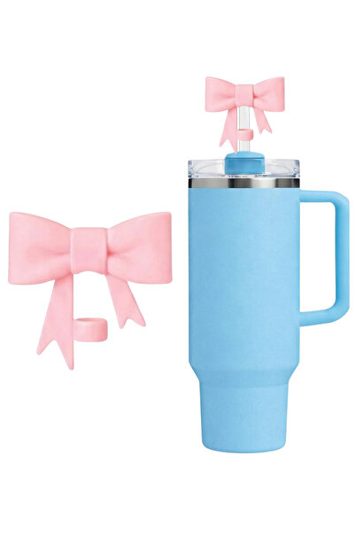 Stanley Pembe Fiyonk Kurdele Modeli Pipet Kapağı Stanley Termos Uyumlu