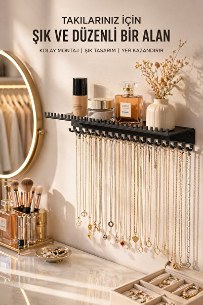 VENON ΜΑΥΡΟ Μεταλλικό Στήριγμα Κοσμημάτων Επιτοίχιο Βάση Κοσμημάτων Βραχιόλια...