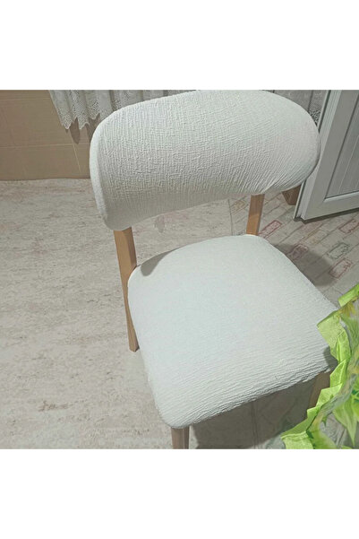 coverbox Lastikli Likralı Sandalye Kılıfı Elma Viyana Esnek Sandalye Örtüsü Likralı Minder Kılıfı