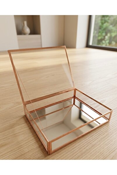 GÜVEN Small Size Mirrored Decorative Glass Box