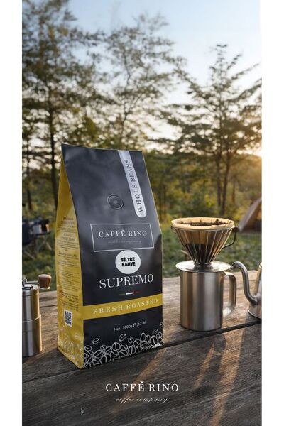 Caffe Rino قهوة إسبريسو سوبريمو 1000 غرام من حبوب البن الكاملة من كافيه رينو