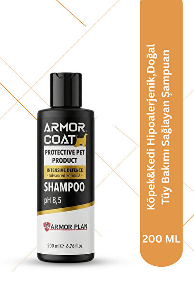 ARMOR COAT Köpek&Kedi Şampuanı Hipoalerjenik,Hindistan Cevizi Özlü Onarıcı,Ko...