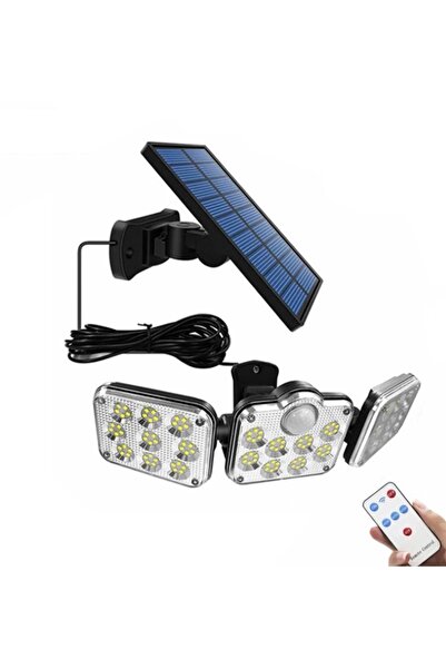 gaman 138 Led Güneş Enerjili 3 Mod Kumandalı 5 Metre Kablolu Kaliteli Sensörlü Solar Sokak Lambası