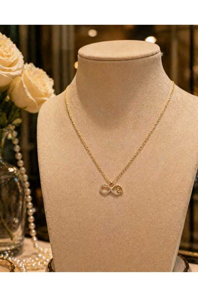 Yağmur Kolye Sonsuzluk Kristal Parıltılı Işıltılı Sevgili Aşk Kolye Sevgililer Günü Hediye Gold Altın