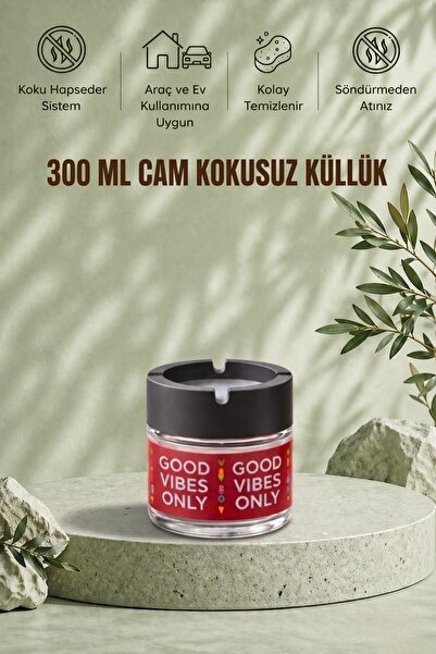 LE PARİS Γυάλινο Διακοσμητικό Τασάκι με Ρίγες |   Τασάκι τσιγάρων χωρίς καπνό...