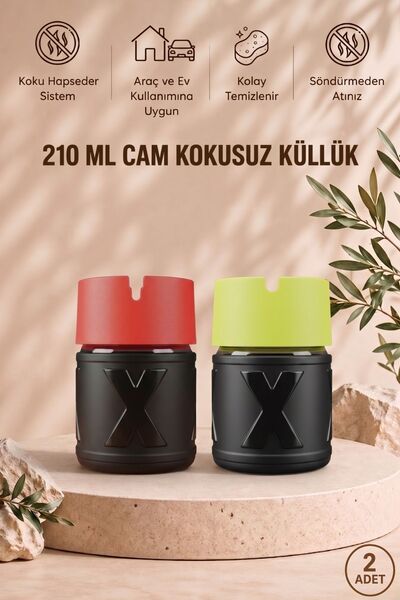 LE PARİS 2 Τεμάχια X Γυάλινο Τασάκι Χωρίς Άρωμα |   Κάλυμμα για την απομάκρυν...