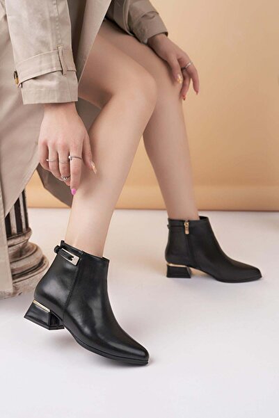 Nesil Shoes Χειμερινές γυναικείες μπότες Özma 701 με μαύρο τακούνι