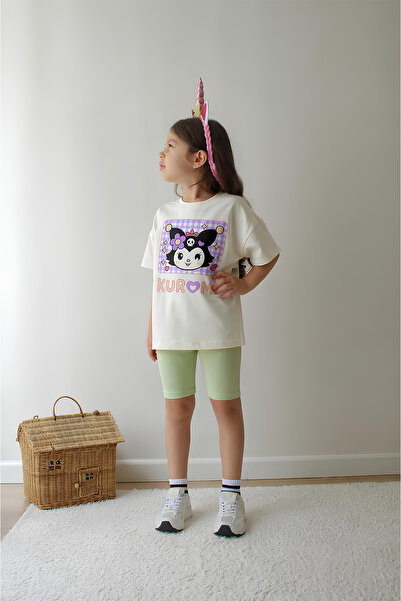 Belya Kids Wear Κοριτσίστικο Σετ Ολόσωμο Τοπ και Κολάν Υπερμεγέθους Σχεδίου K...