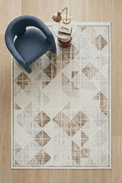 Cool Halı Νεβάδα 2503 Κρεμ Μπεζ Μοντέρνο Ριγέ Χαλί – Γυαλιστερό Μηχανοποίητο ...